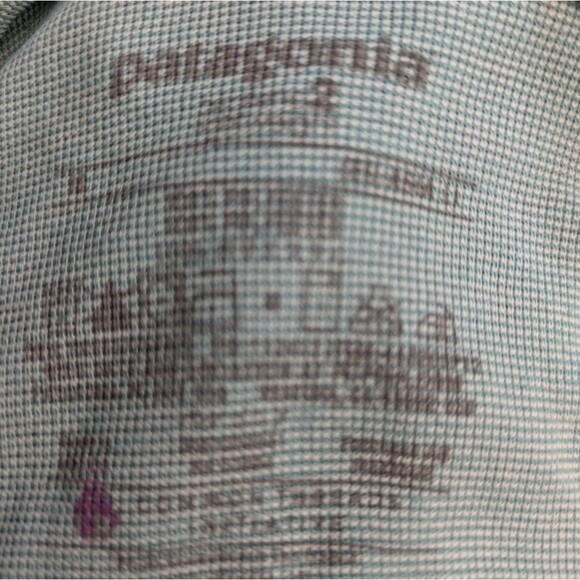 Patagonia Cotton Farmers Initiative Raglan Long Sleeve Jersey in Turquoise Sz Sm - Picture 5 of 5